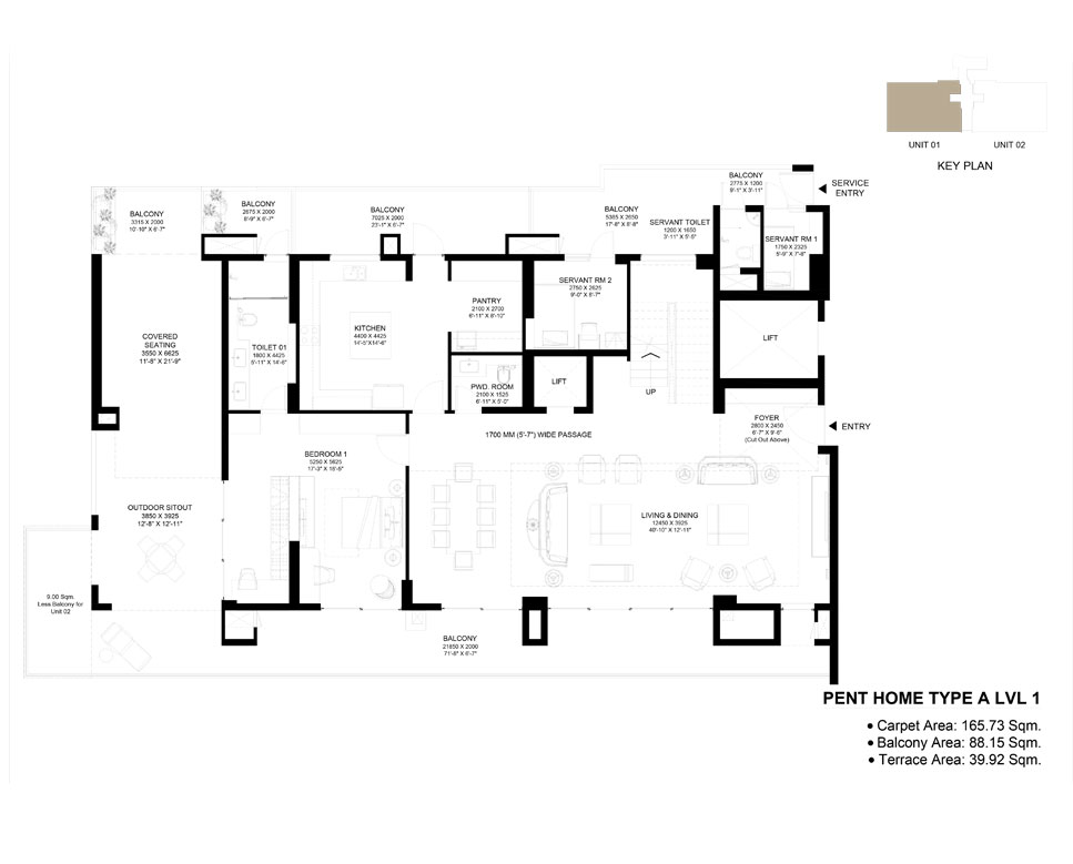 Risland Sky Mansion, Chattarpur south Delhi Floor plan